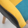 Zestaw fotel patchwork + podnóżek styl skandynawski Chapty Plus 