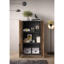 Szafa wielofunkcyjna do salonu i biura 2 drzwi 2 półki 63x35x114cm Liara Cechy