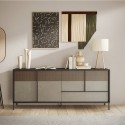 Nowoczesna komoda do salonu, drewno, 4 drzwi, 1 szuflada, 206x40x86cm Adhele Oferta