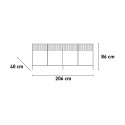 Nowoczesna komoda do salonu i kuchni 4-drzwiowa 206x40x86cm Solna Koszt