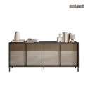 Nowoczesna komoda do salonu i kuchni 4-drzwiowa 206x40x86cm Solna Promocja