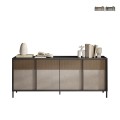 Nowoczesna komoda do salonu i kuchni 4-drzwiowa 206x40x86cm Solna Promocja