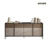 Nowoczesna komoda do salonu i kuchni 4-drzwiowa 206x40x86cm Solna Promocja