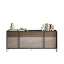 Nowoczesna komoda do salonu i kuchni 4-drzwiowa 206x40x86cm Solna Stan Magazynowy