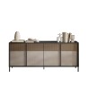 Nowoczesna komoda do salonu i kuchni 4-drzwiowa 206x40x86cm Solna Stan Magazynowy
