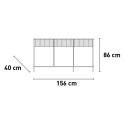Nowoczesna drewniana komoda do salonu lub kuchni 156x40x86cm 3 drzwi Pitea Środki