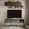 Komoda pod telewizor w modnym stylu do salonu z 2 drzwiami  i 1 szufladą 156x40x64cm Saban Oferta