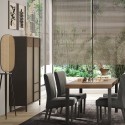 Kredens do salonu nowoczesny z 3 półkami i 2 szufladami 106x177cm Blaine Model