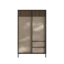 Kredens do salonu nowoczesny z 3 półkami i 2 szufladami 106x177cm Blaine Stan Magazynowy