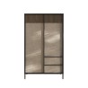 Kredens do salonu nowoczesny z 3 półkami i 2 szufladami 106x177cm Blaine Stan Magazynowy