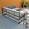 Salon ogrodowy narożnik zewnętrzny 3 + 2 miejsca i stolik Eysha Oferta
