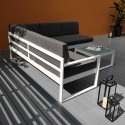 Salon ogrodowy zestaw sofa narożna + stolik szklany Jamila Sprzedaż