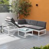 Salon ogrodowy zestaw sofa narożna + stolik szklany Jamila Sprzedaż
