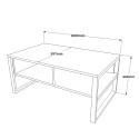 Niski stolik kawowy 100x60cm drewniany metalowy w stylu industrialnym Maupin Katalog
