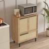 Mobilny wielofunkcyjny kredens na buty lub do kuchni 3-skrzydłowy z drewna 75x36x90cm Thaon Cena