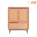 Mobilny wielofunkcyjny kredens na buty lub do kuchni 3-skrzydłowy z drewna 75x36x90cm Thaon Sprzedaż