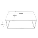 Stolik kawowy do salonu z drewna i metalu styl minimalistyczny przemysłowy 100x60cm Nael Rabaty