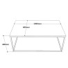 Stolik kawowy do salonu z drewna i metalu styl minimalistyczny przemysłowy 100x60cm Nael Rabaty