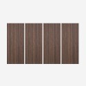 Zestaw 4 drewniane panele dźwiękochłonne 120x60cm dekoracyjne 3D Tabb-SO Promocja