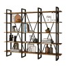 Regał na książki nowoczesny design metal drewno 220x34x180cm Batuan. Sprzedaż