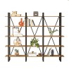 Regał na książki nowoczesny design metal drewno 220x34x180cm Batuan. Sprzedaż