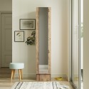 Szafa drewniana na buty z lustrem na drzwiach i 3 półkami 36x36x180cm Torge Sprzedaż