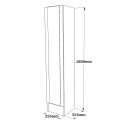 Szafa drewniana na buty z lustrem na drzwiach i 3 półkami 36x36x180cm Torge Katalog