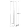 Szafa drewniana na buty z lustrem na drzwiach i 3 półkami 36x36x180cm Torge Katalog