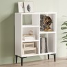 Niska biblioteczka w nowoczesnym stylu biała z 3 półkami 69x25x88cm Lydia. Sprzedaż