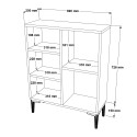 Niska biblioteczka w nowoczesnym stylu biała z 3 półkami 69x25x88cm Lydia. Katalog