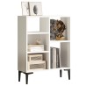 Niska biblioteczka w nowoczesnym stylu biała z 3 półkami 69x25x88cm Lydia. Sprzedaż