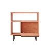 szafka do  salonu 60x26x60 cm z drewna 2 półki drzwiczki rattanowe Opoli Katalog