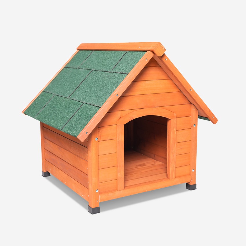 Buda dla psa zewnętrzna z drewna, mała, 72x76x73cm Buddy Promocja Buda dla psa zewnętrzna z drewna, mała, 72x76x73cm Buddy Promocja