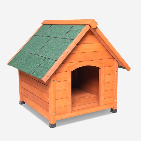 Buda drewniana dla psa zewnętrzna dla średnich psów 85x101x85 Linus Promocja
