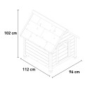 Buda dla psa drewniana na zewnątrz dla średnich i dużych psów 96x112x102 Laika Katalog