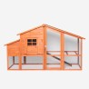 Kurnik dla kur z drewna prefabrykowanego do ogrodu 198x75x116 Ciky Oferta