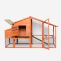 Kurnik dla kur z drewna prefabrykowanego do ogrodu 198x75x116 Ciky Sprzedaż