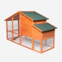 Kurnik dla kur z drewna prefabrykowanego do ogrodu 198x75x116 Ciky Rabaty