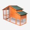 Kurnik dla kur z drewna prefabrykowanego do ogrodu 198x75x116 Ciky Rabaty