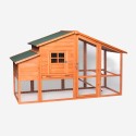 Kurnik dla kur z drewna prefabrykowanego do ogrodu 198x75x116 Ciky Sprzedaż