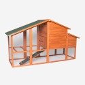 Kurnik dla kur z drewna prefabrykowanego do ogrodu 198x75x116 Ciky Katalog