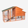 Kurnik dla kur z drewna prefabrykowanego do ogrodu 198x75x116 Ciky Katalog
