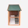 Kurnik dla kur z drewna prefabrykowanego do ogrodu 198x75x116 Ciky Stan Magazynowy