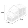 Kurnik dla kur z drewna prefabrykowanego do ogrodu 198x75x116 Ciky Model