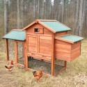 Kurnik z drewna dla kur niosek na zewnątrz do ogrodu 152x62x92 Marf Sprzedaż