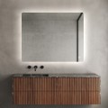 Prostokątne lustro łazienkowe 60x80cm podświetlane diodami led Strokkur M Promocja