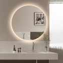 Lustro z oświetleniem LED do łazienki okrągłe 60cm podświetlane z tyłu Rotorua M Promocja