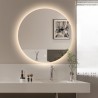 Lustro z oświetleniem LED do łazienki okrągłe 60cm podświetlane z tyłu Rotorua M Promocja