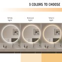 Lustro z oświetleniem LED do łazienki okrągłe 60cm podświetlane z tyłu Rotorua M Sprzedaż