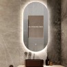 Owalne lustro łazienkowe led 50x100cm oświetlenie w stylu retro Konughs L Oferta